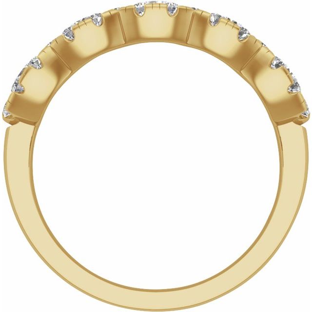 14K Yellow 1 1/5 CTW Lab-Grown Diamond Anniversary Band