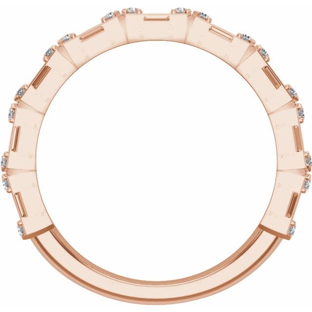 14K Rose 2 CTW Lab-Grown Diamond Anniversary Band
