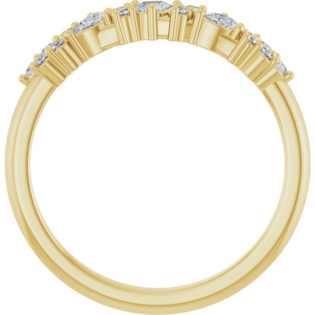 14K Yellow 1/4 CTW Lab-Grown Diamond Anniversary Band