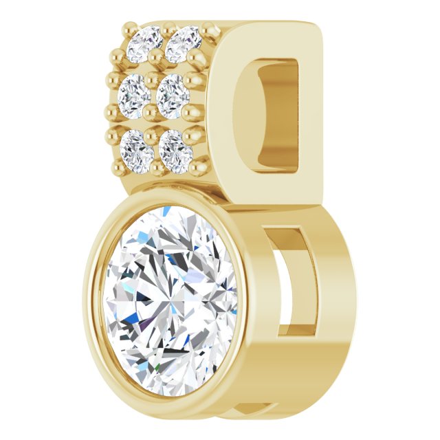 14K Yellow 3/8 CTW Lab-Grown Diamond Pendant