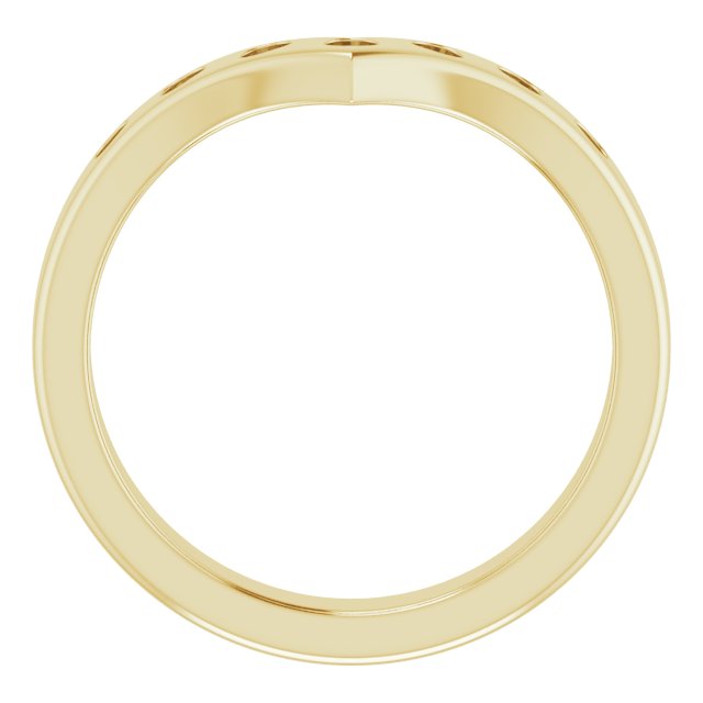 14K Yellow 1/5 CTW Lab-Grown Diamond Contour Band