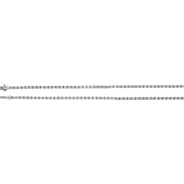 14K White 11 3/4 CTW Lab-Grown Diamond Line 16" Necklace