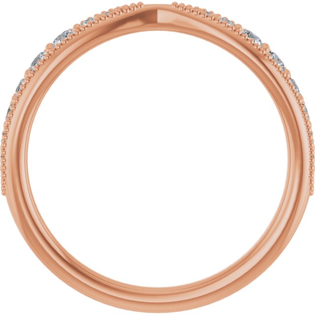 14K Rose 1/4 CTW Lab-Grown Diamond Contour Band
