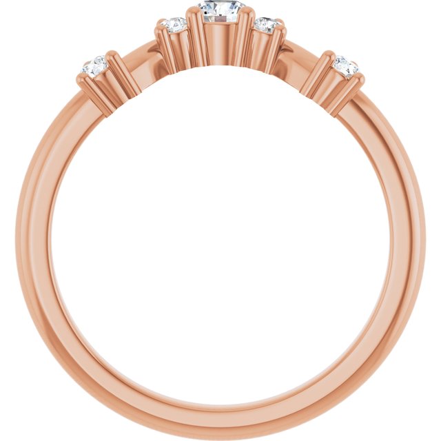 14K Rose 1/4 CTW Lab-Grown Diamond Anniversary Band