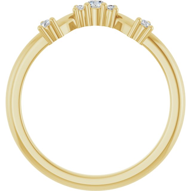 14K Yellow 1/8 CTW Lab-Grown Diamond Anniversary Band