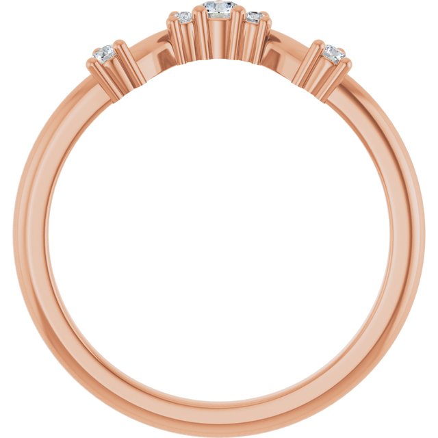 14K Rose 1/8 CTW Lab-Grown Diamond Anniversary Band