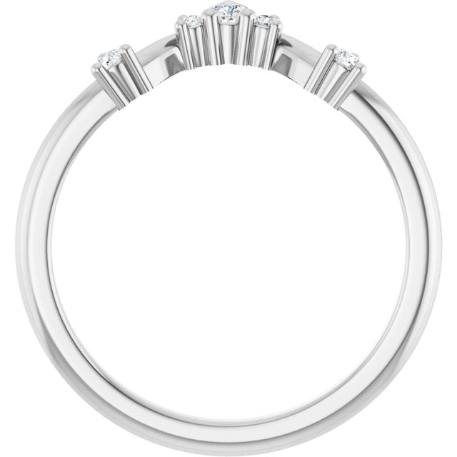 Platinum 1/6 CTW Lab-Grown Diamond Anniversary Band