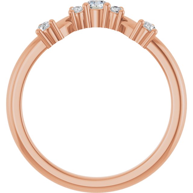 14K Rose 1/5 CTW Lab-Grown Diamond Anniversary Band