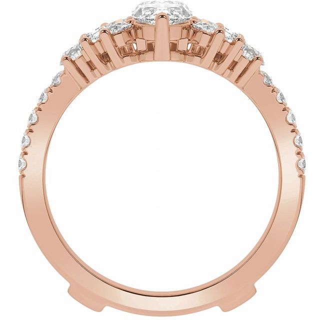 14K Rose 2 CTW Lab-Grown Diamond Ring Guard