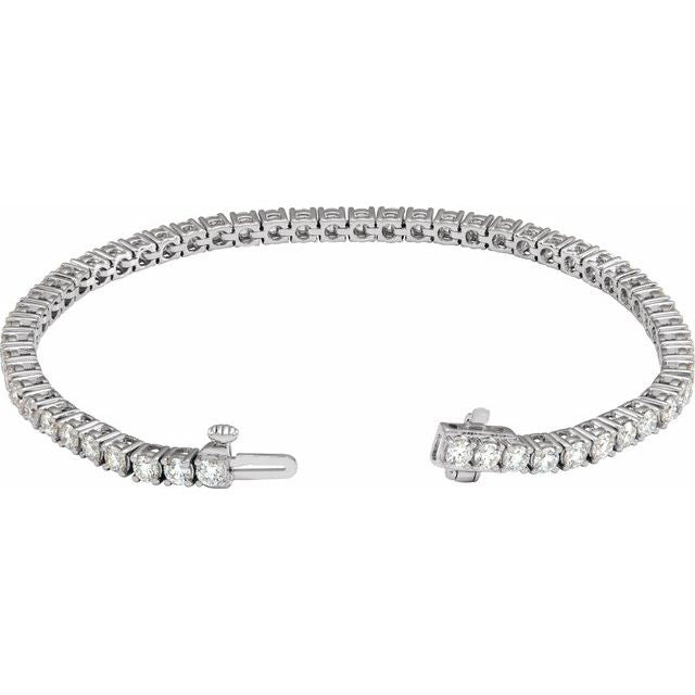 14K White 5 CTW Lab-Grown Diamond Line 7" Bracelet