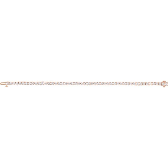 14K Rose 6 CTW Lab-Grown Diamond Line 7" Bracelet