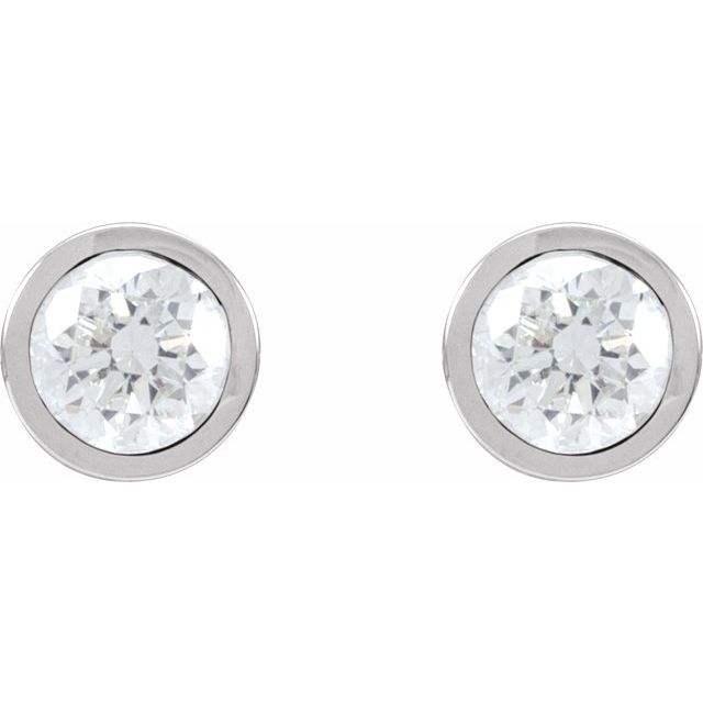 14K White 1 1/2 CTW Lab-Grown Diamond Cocktail-Style Earrings