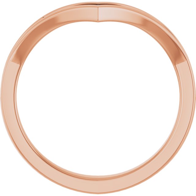 14K Rose 1/5 CTW Lab-Grown Diamond Contour Band