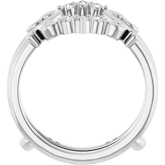 Platinum 1/6 CTW Lab-Grown Diamond Ring Guard