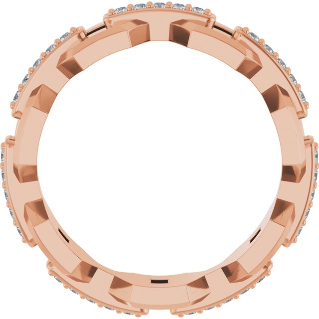 14K Rose 1/5 CTW Lab-Grown Diamond Band