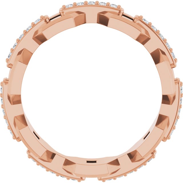 14K Rose 1/5 CTW Lab-Grown Diamond Band