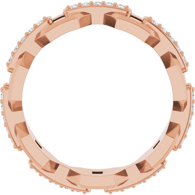 14K Rose 1/5 CTW Lab-Grown Diamond Band