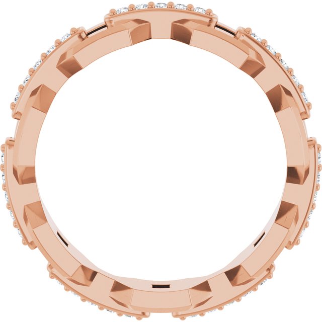 14K Rose 1/5 CTW Lab-Grown Diamond Band