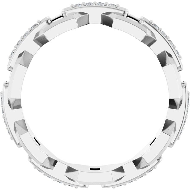 14K White 1/5 CTW Lab-Grown Diamond Band