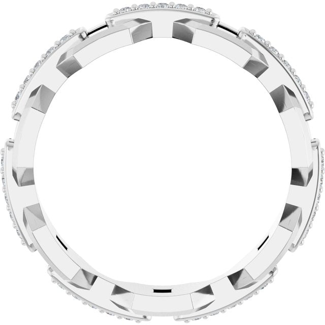 14K White 1/5 CTW Lab-Grown Diamond Band