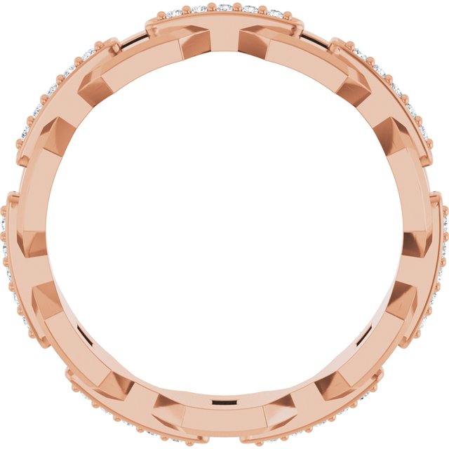 14K Rose 1/5 CTW Lab-Grown Diamond Band