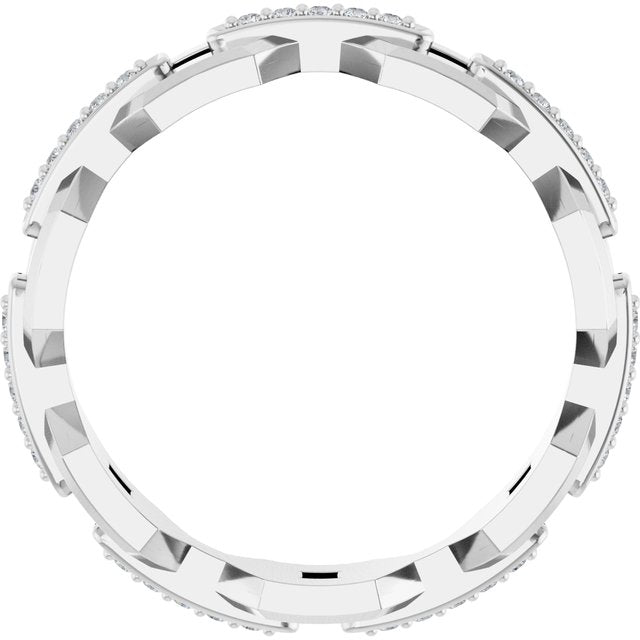 Platinum 1/5 CTW Lab-Grown Diamond Band