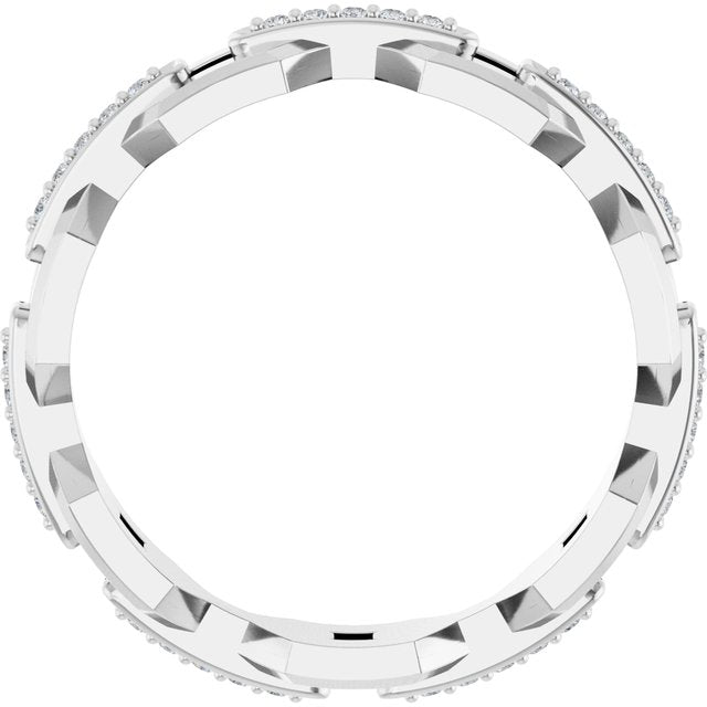 14K White 1/5 CTW Lab-Grown Diamond Band