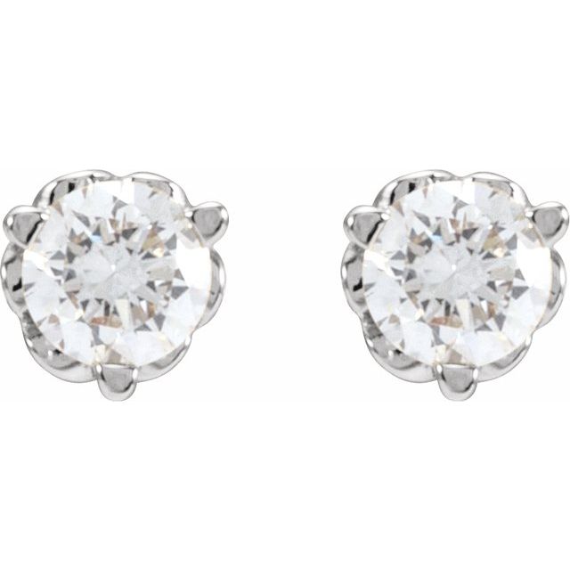 Round 1/5 CTW Lab-Grown Diamond Infinity-Inspired Earrings