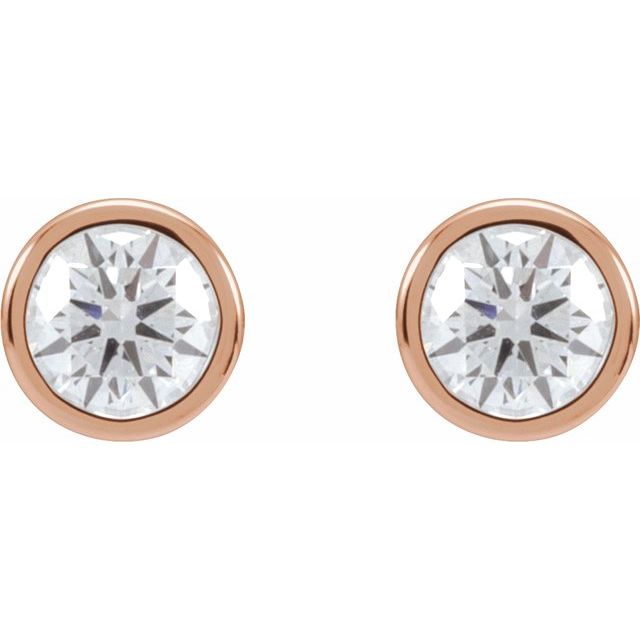 14K Rose 3/4 CTW Lab-Grown Diamond Cocktail-Style Earrings