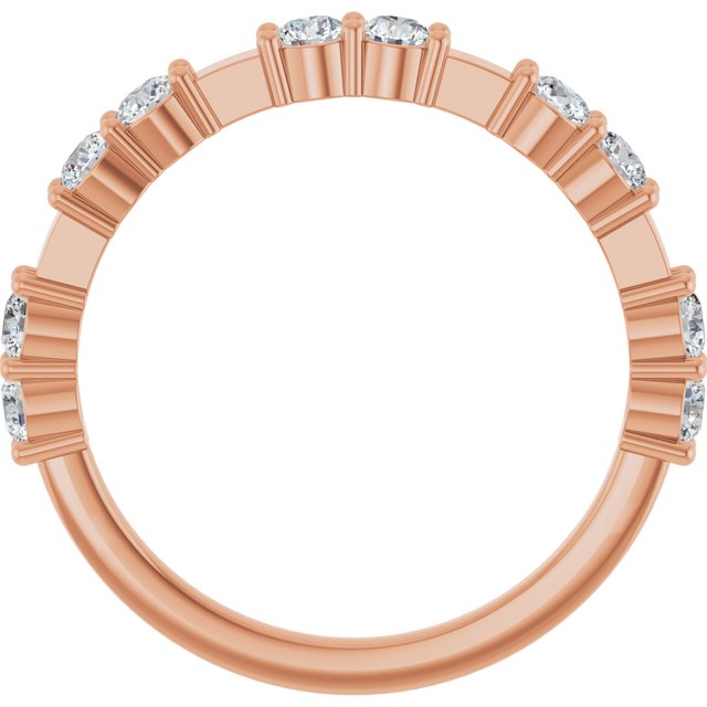 14K Rose 5/8 CTW Lab-Grown Diamond Anniversary Band