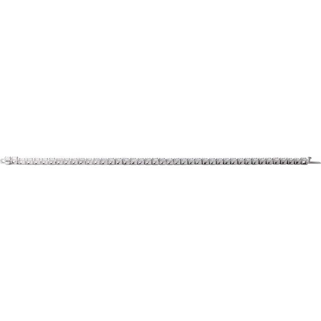 14K White 7 CTW Lab-Grown Diamond Link 7 1/4" Bracelet