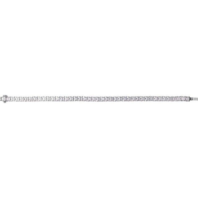 14K White 10 1/2 CTW Lab-Grown Diamond Line 7" Bracelet