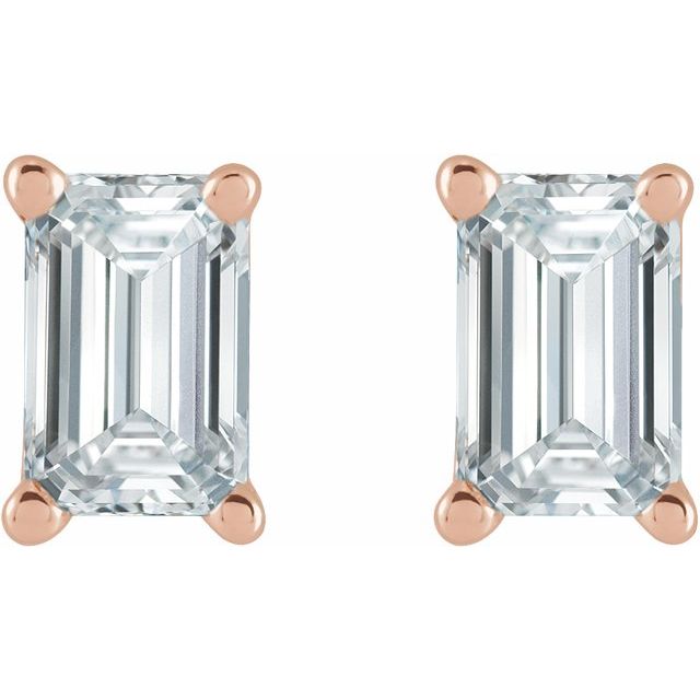 14K Rose 1 1/2 CTW Lab-Grown Diamond Earrings