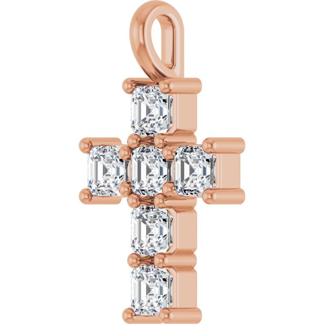14K Rose 1 CTW Lab-Grown Diamond Pendant