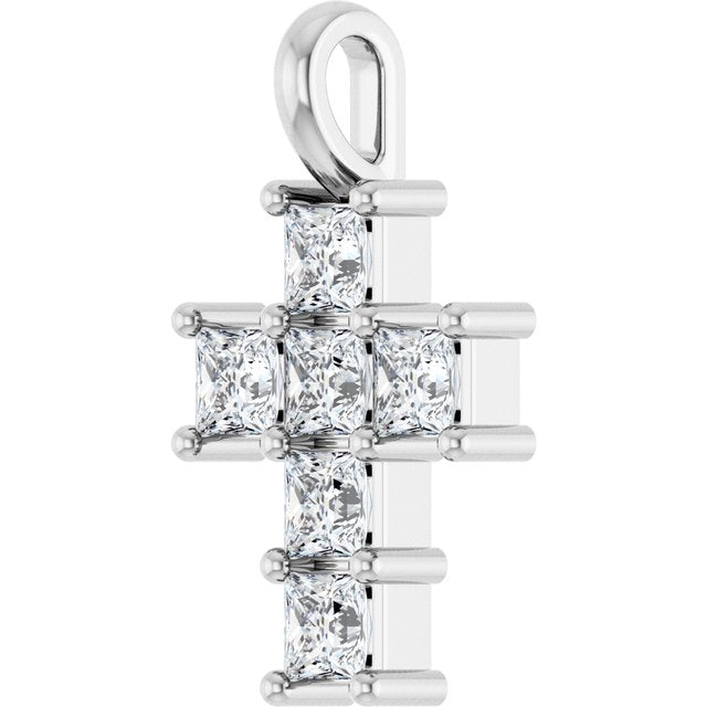 Platinum 1/2 CTW Lab-Grown Diamond Pendant