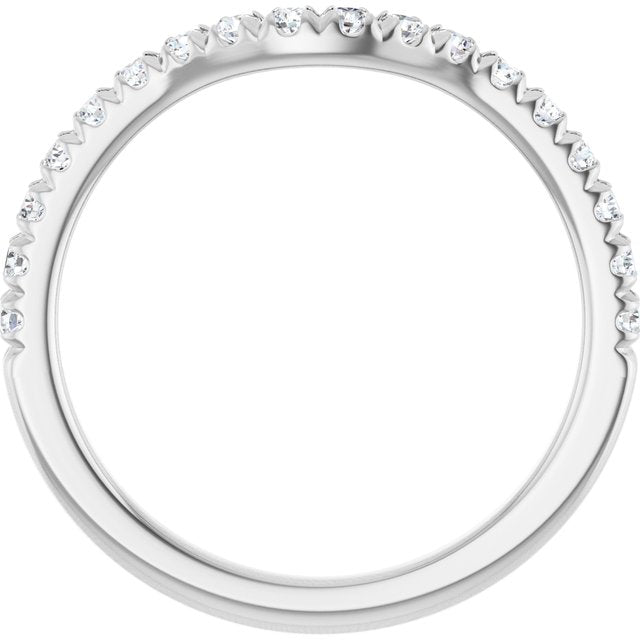 Platinum 1/3 CTW Lab-Grown Diamond Contour Band
