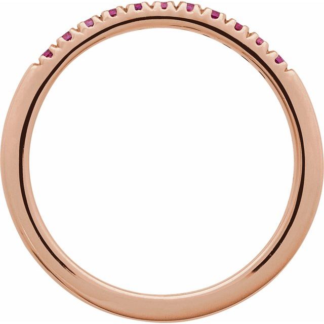 14K Rose Lab-Grown Ruby Stackable Ring