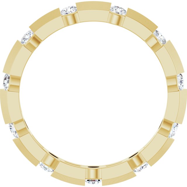 14K Yellow 1/2 CTW Lab-Grown Diamond Eternity Band Size 6