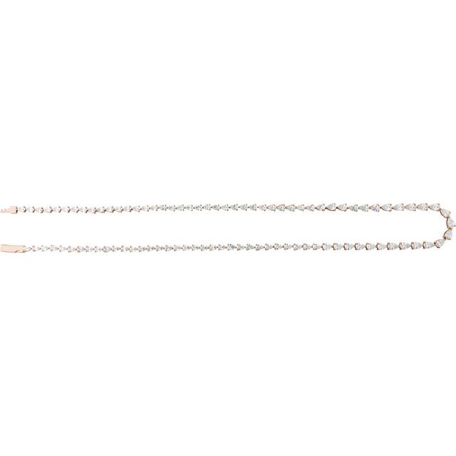 14K Rose 10 CTW Lab-Grown Diamond Line 16" Necklace