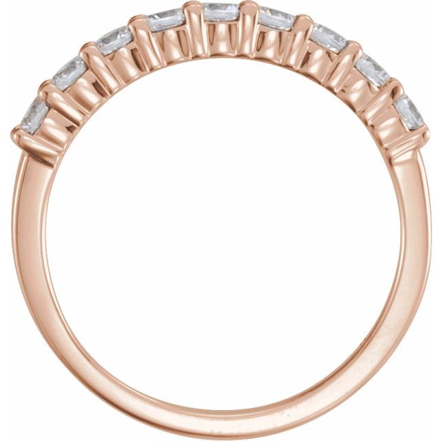 14K Rose 1/2 CTW Lab-Grown Diamond Anniversary Band