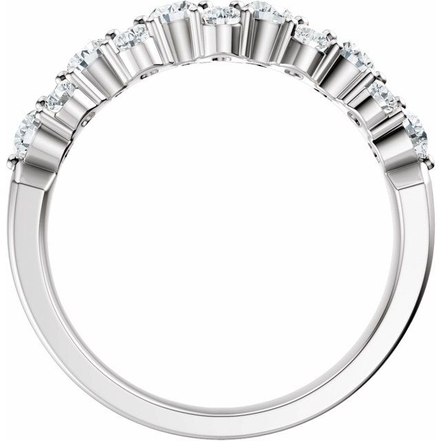 14K White 1 CTW Lab-Grown Diamond Anniversary Band