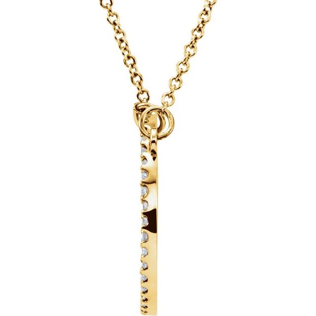 14K Yellow 1/5 CTW Lab-Grown Diamond Circle 16" Necklace