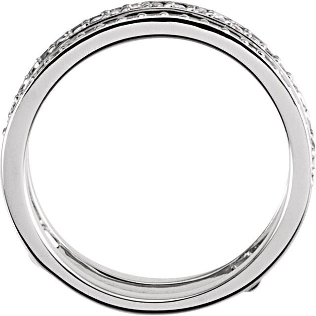 14K White 1/5 CTW Lab Grown Diamond Ring Guard