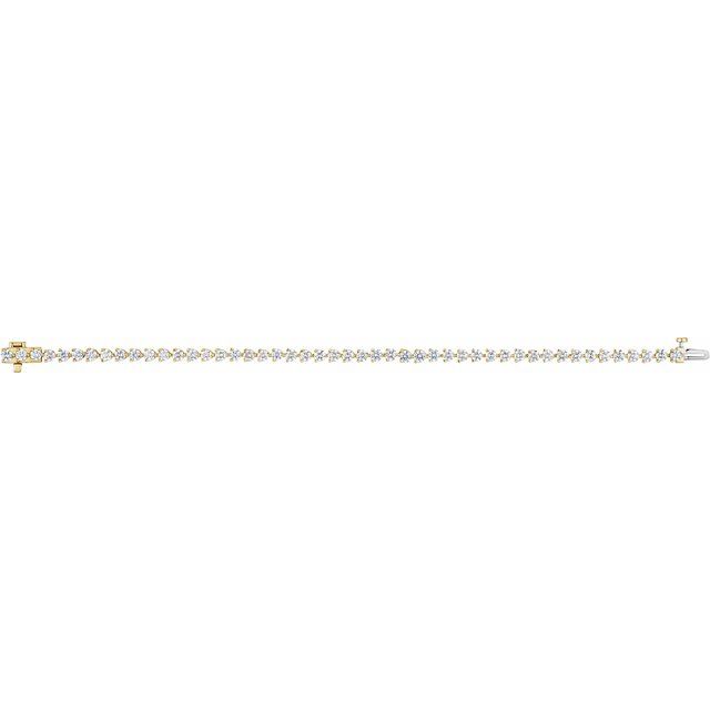 14K Yellow 4 3/4 CTW Lab-Grown Diamond Line 7 1/4" Bracelet
