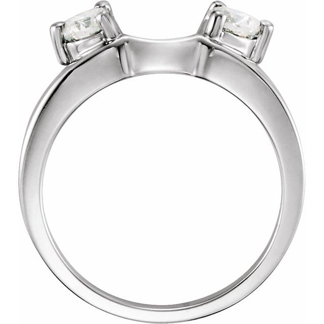 Platinum 1/2 CTW Lab Grown Diamond Wrap-Style Ring Enhancer