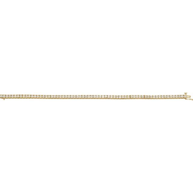 14K Yellow 4 CTW Lab-Grown Diamond Line 7 1/4" Bracelet