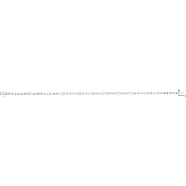 14K White 2 1/4 CTW Lab-Grown Diamond Line 7 1/4" Bracelet