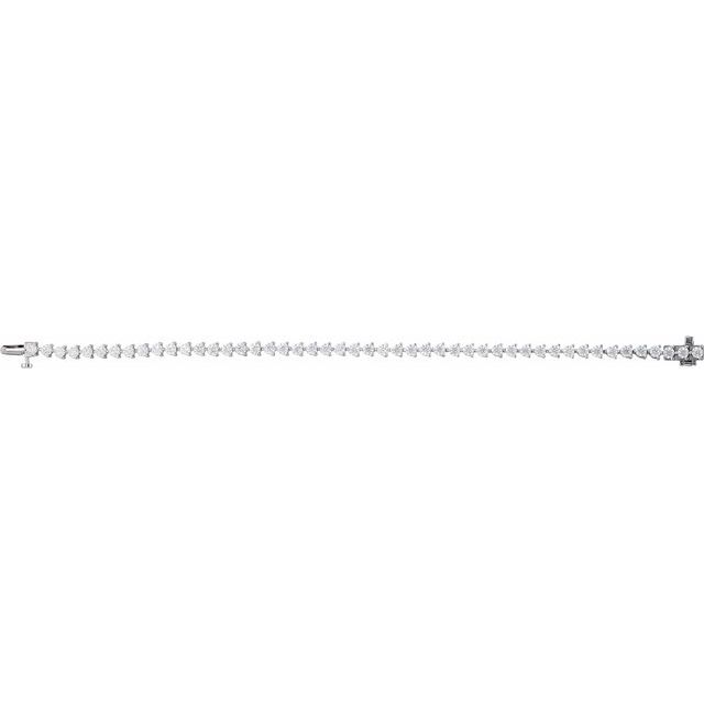 14K White 4 3/4 CTW Lab-Grown Diamond Line 7 1/4" Bracelet