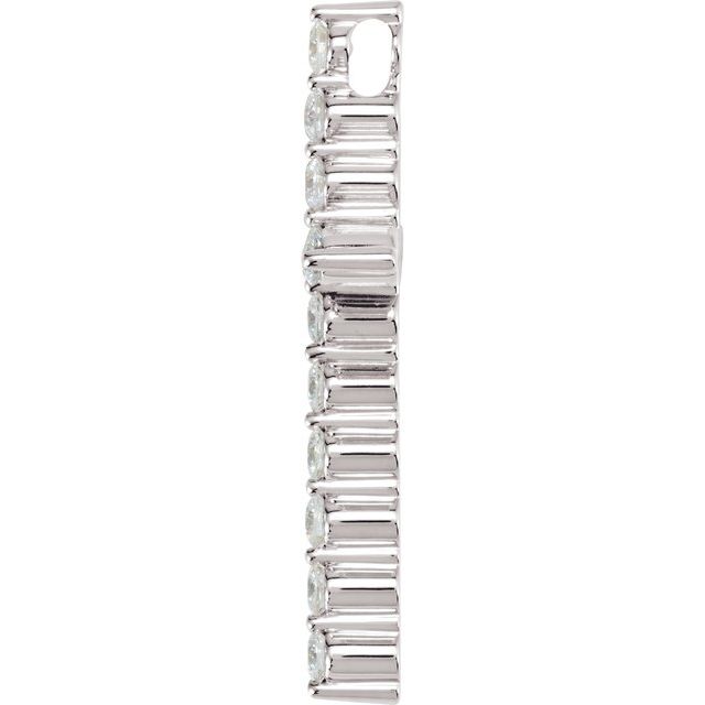 Platinum 3/4 CTW Lab-Grown Diamond Cross Pendant