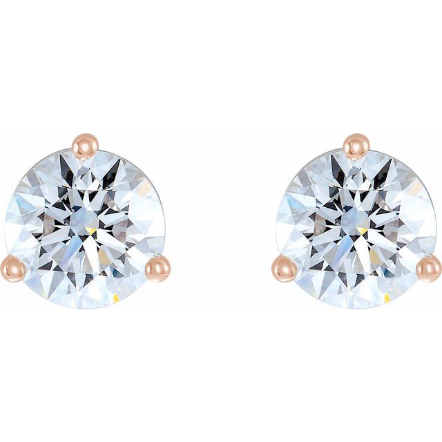 14K Rose 1/2 CTW Lab-Grown Diamond Stud Earrings